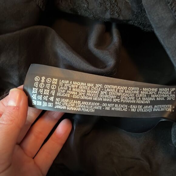 Zara silk blend black embroidered blouse - Picture 9 of 11